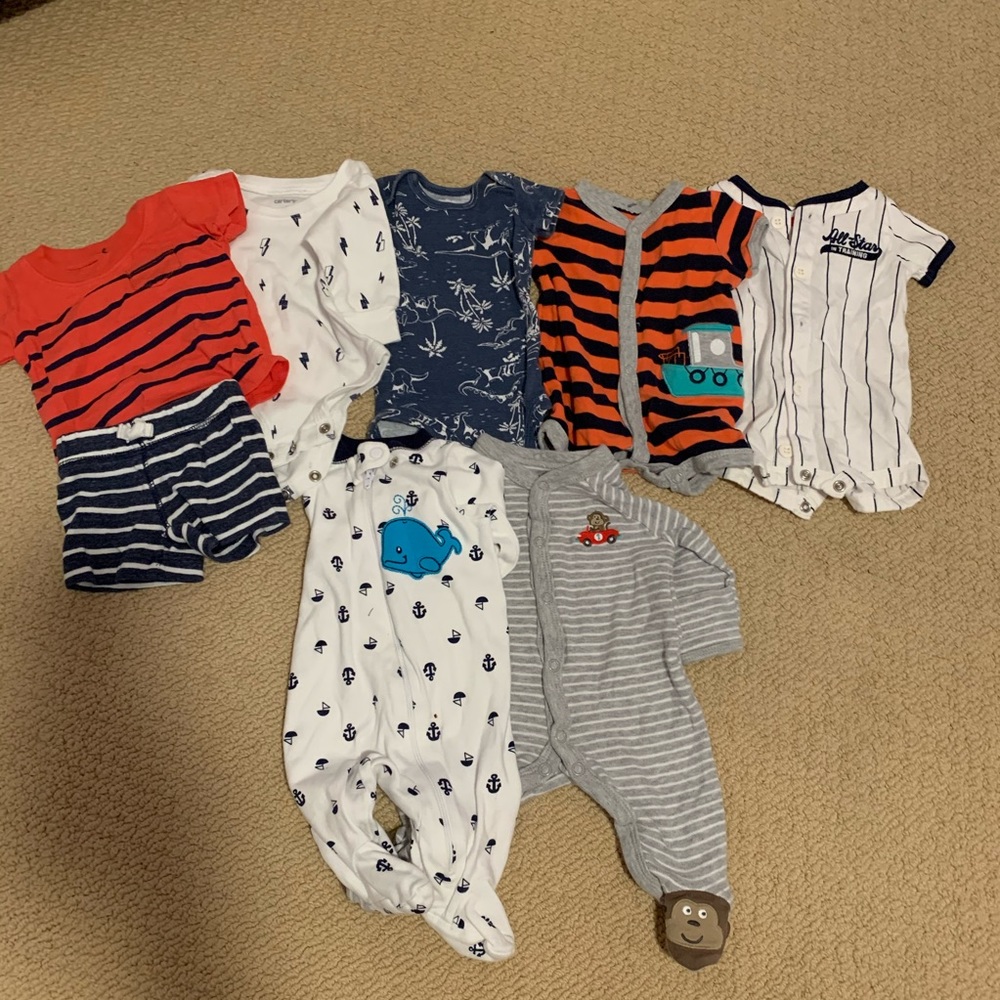 Bundle of newborn baby boy
